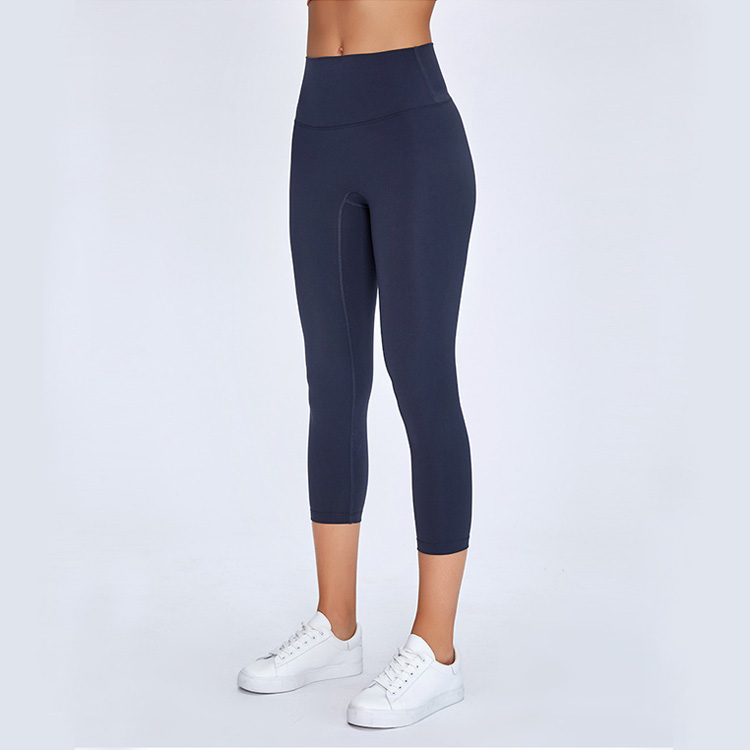 OEM Black Yoga Pants Manufacturers - Compression Naked Feeling Workout Pants Tummy Control Yoga Capri Leggings for Women – Stamgon