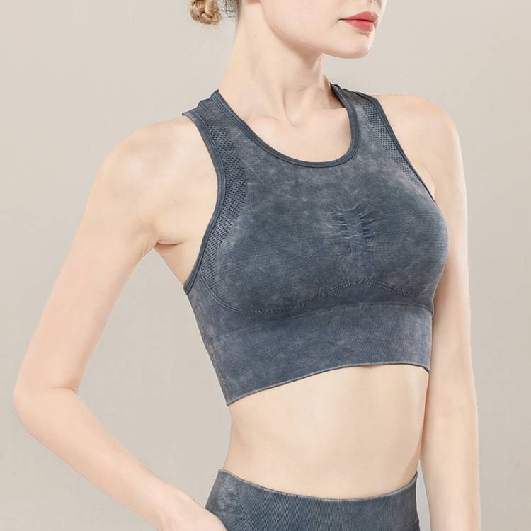 Wholesale Yoga Wear Tops Suppliers - Custom private label racerback seamless sports bra fitness wear for women – Stamgon