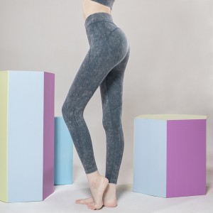 New fashion high impact women high waist fitness seamless yoga pants with pocket