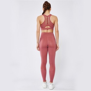 High impact fitness yoga wear women custom high waist yoga pants with pocket