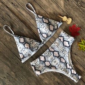 Wholesale leopard snake skin printed women swimwear sexy bikini