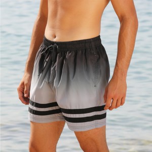 Stamgon shadow printed swim trunks Mens surfing beach shorts with pockets