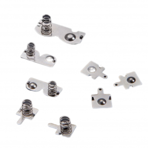 Custom machined metal battery connector contacts
