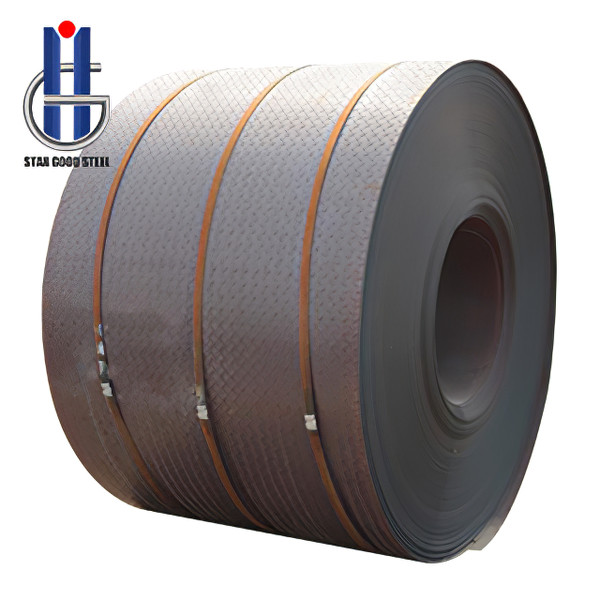 Checkered steel coil