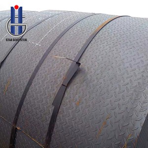Checkered steel coil