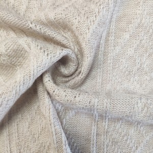 Kain jacquard akrilik kasmir berkualitas super tinggi untuk sweter dan mantel