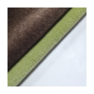100% Polyester Soft Faux Rabbit Fur Stof fan hege kwaliteit