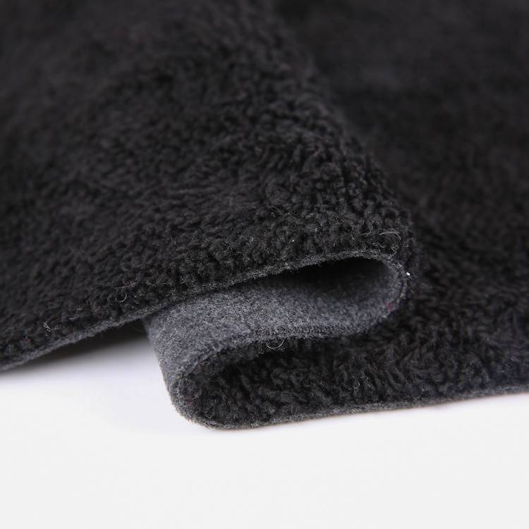Shrink-Resistant interlock heather 96% polyester 4% spandex micro weft fleece bonded knitting fabric para sa damit