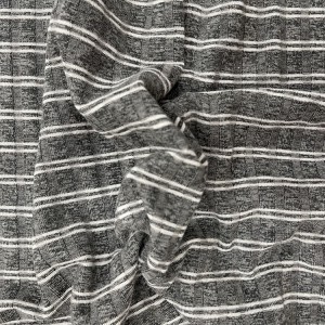 Fashionable ug Taas nga kalidad nga Rayon Ottoman Rib Knit Striped Rib Fabric alang sa mga Bata nga Karsones ug Shorts