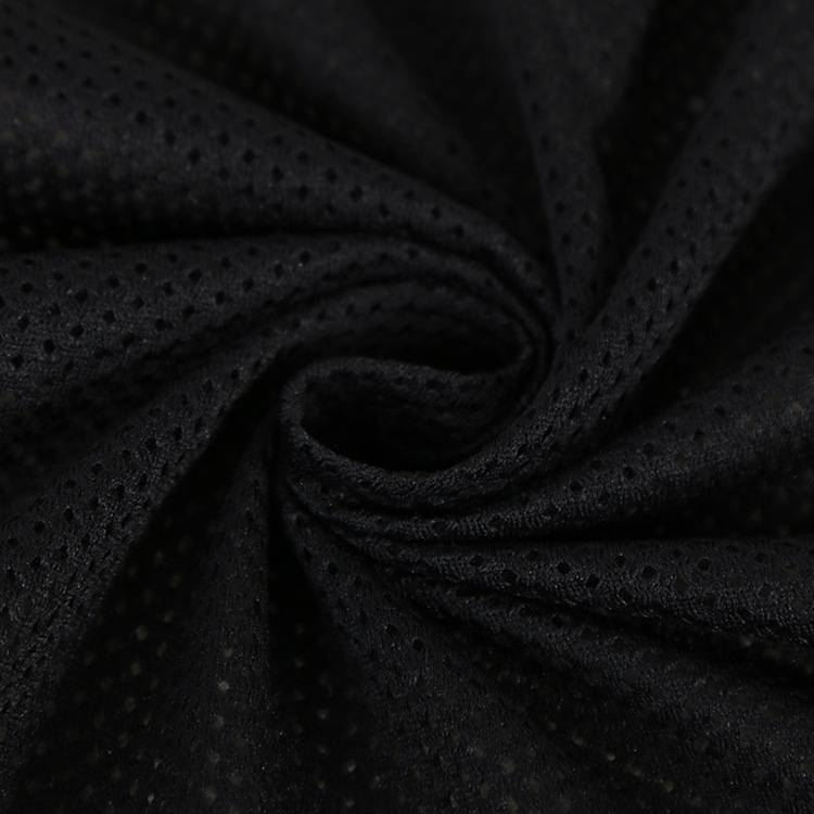 Polyester warp rajutan mesh spot bird eye pakaian olahraga gaun kain kain mesh