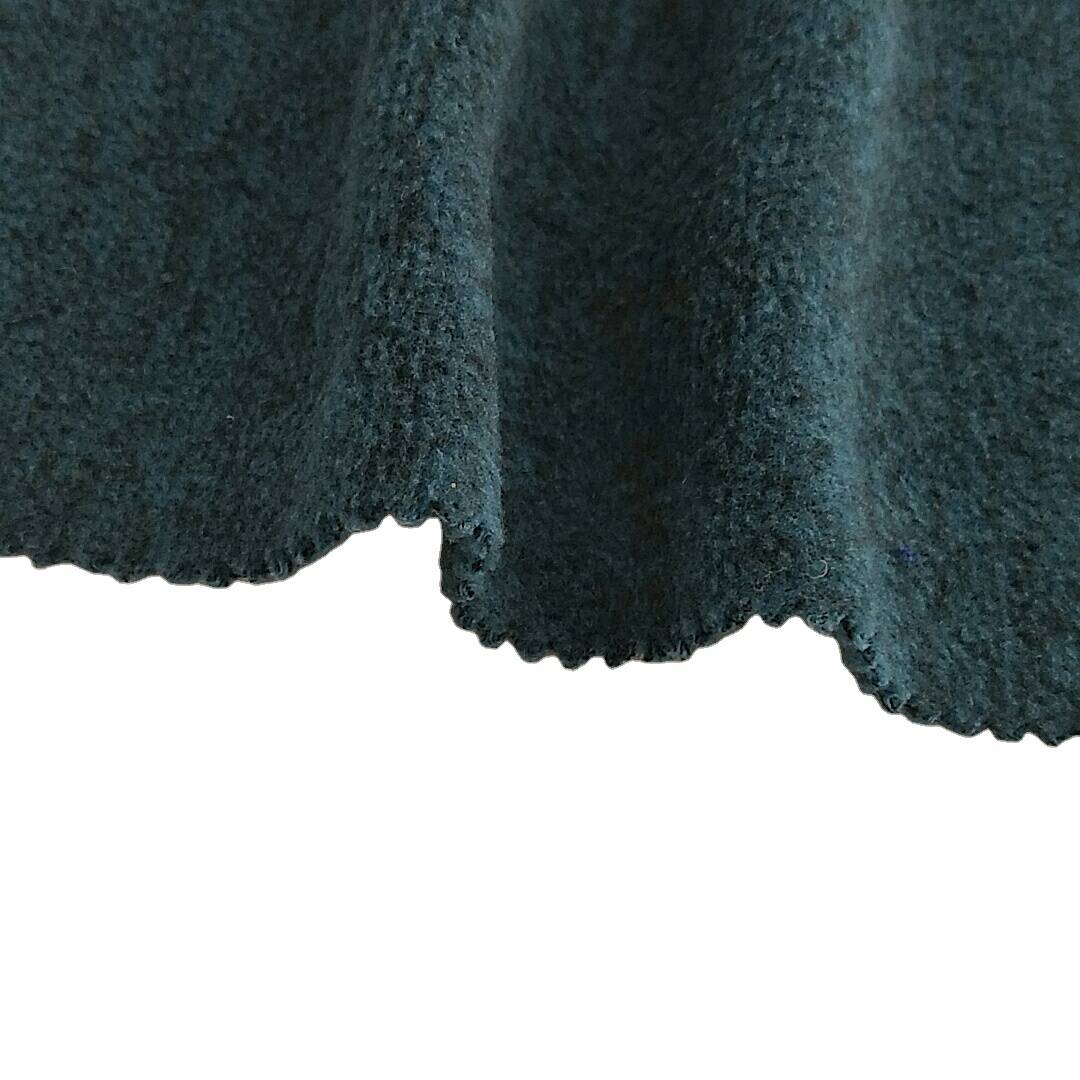 Hot sell 100% polyester černá příze barvená oboustranně pletená polar fleece tkanina