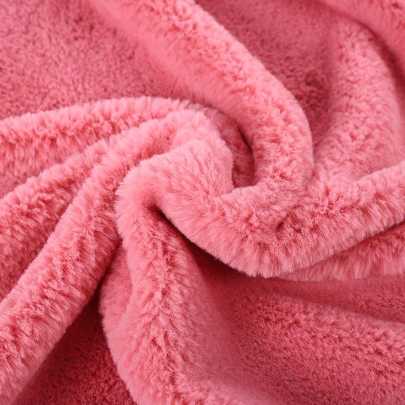 Solid short plush carpet floor mat flannel rabbit hair dyed fabric coral velvet fabric