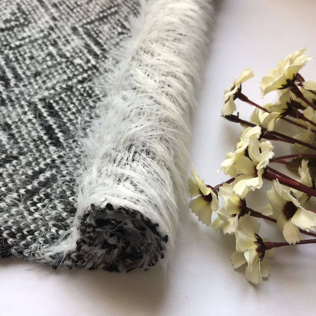 Tejido de lana sintética de poliéster y nailon de alta calidad para prendas de vestir