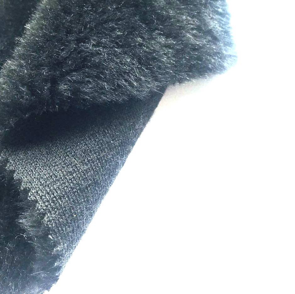 Tecido de poliéster falso de cabelo de coelho com design de beleza para manta de casaco