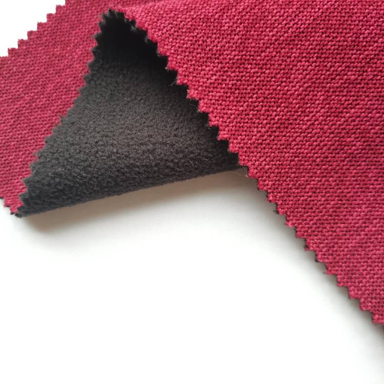 100 tissu di maglione à agulla grossa tricotata in polietilene unisce a tela polare per u vestitu