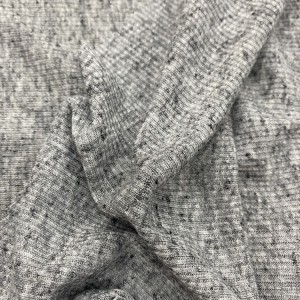 Divu toņu Anti-bacteria Poly Linen Rib Jersey Fabric