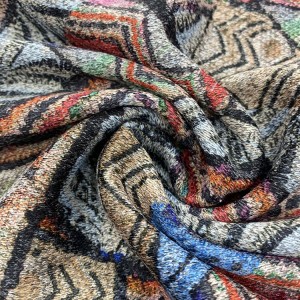 Vysoko kvalitný žakárový textilný sveter úplet z lurexového poly rayonového vlákna