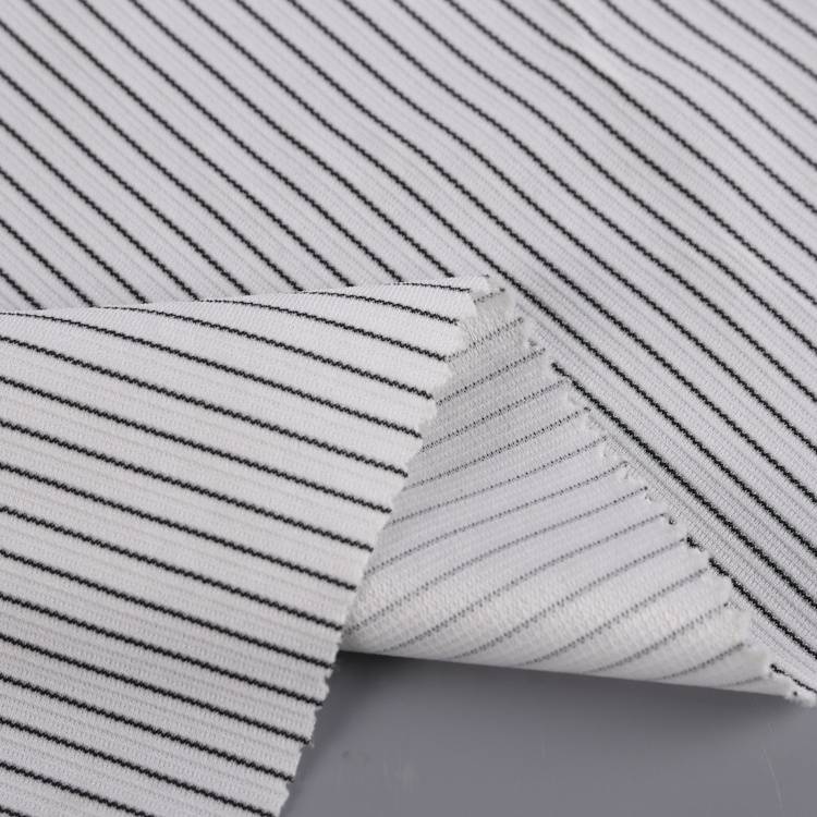 2020 nuutste pasgemaakte gare geverfde streep 100% polyester gebreide stroge ottoman stof