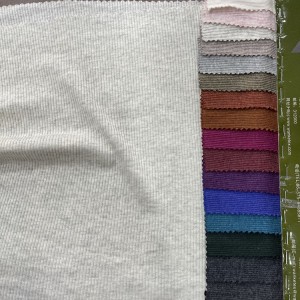Anti-Odor Light Purple 100% Cotton Ribbed Fabric For Hoodie