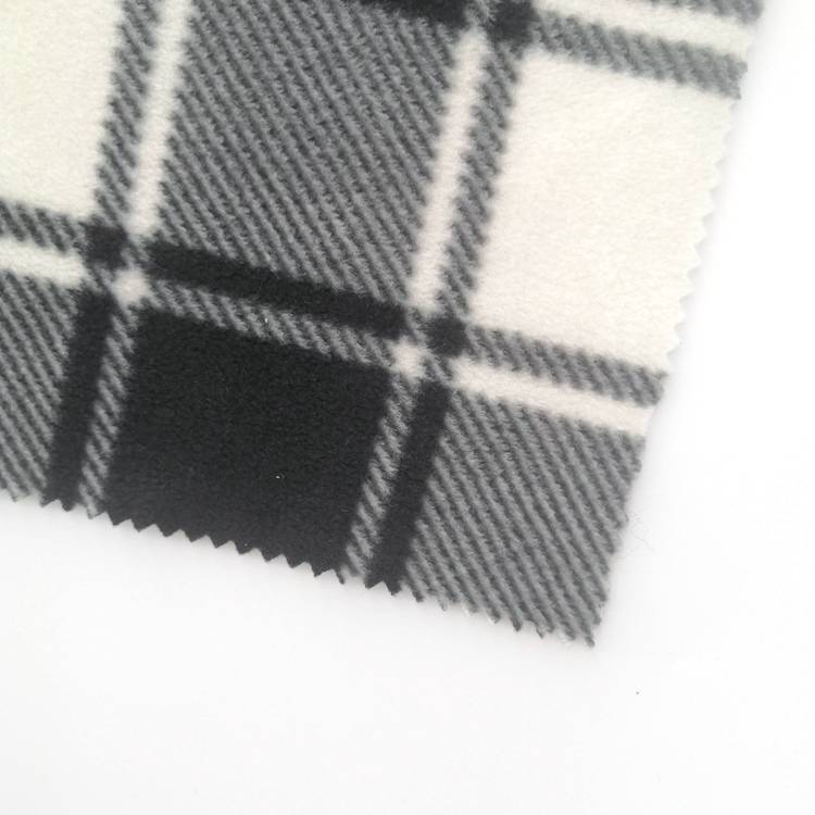 High quality pheej yig knit printing 100 polyester polar fleece npuag cia muag
