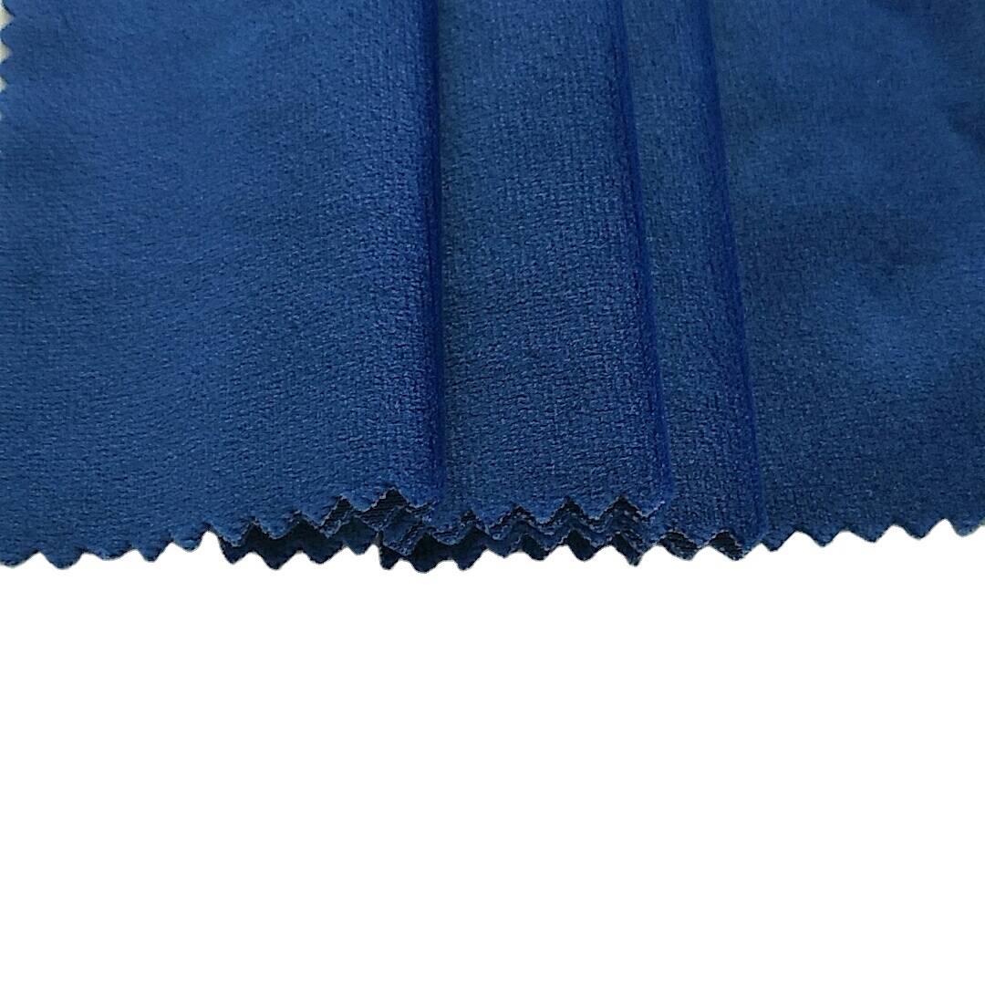 Factory custom textile 100% polyester  knitting velvet fleece fabric