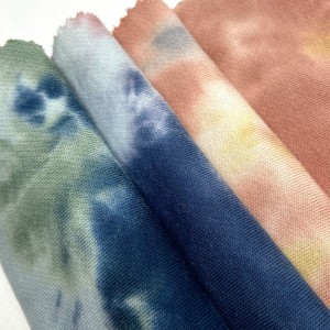 Топла продажба 100% памук 280GSM вратоврска бојадисана плетена ткаенина за маица