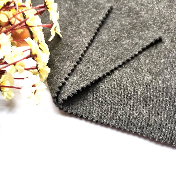 malambot na pakiramdam ng kamay Hemp gray na kulay 100 polyester one side brushed fleece fabric para sa damit