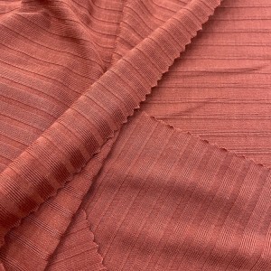Sustainable Stretch Knit Rib Poly Rayon Knitting Rib Fabric For Collar