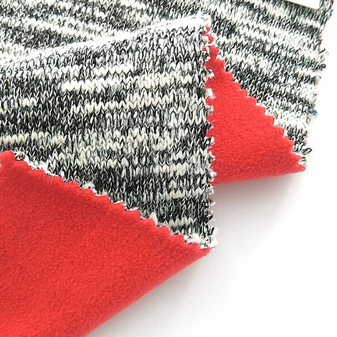 hot selling polyester cotton  knitted coarse jersey with TPU bonded polar fleece fabric