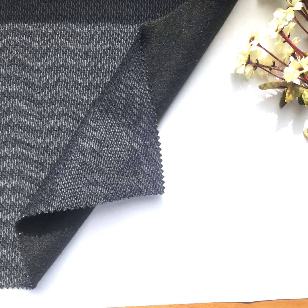 Snygg design 100% polyester Jacquard Hacci borstat tyg för klädgardin