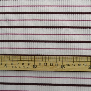 High Quality 4*2 Yarn Dyed Ribbed Elastic Knit Stripe Rib Fabric for Underwear