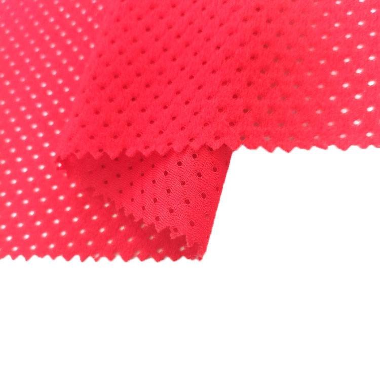 hot selling breathable peach finished soft hand feeling  knitted mesh fabric for lining