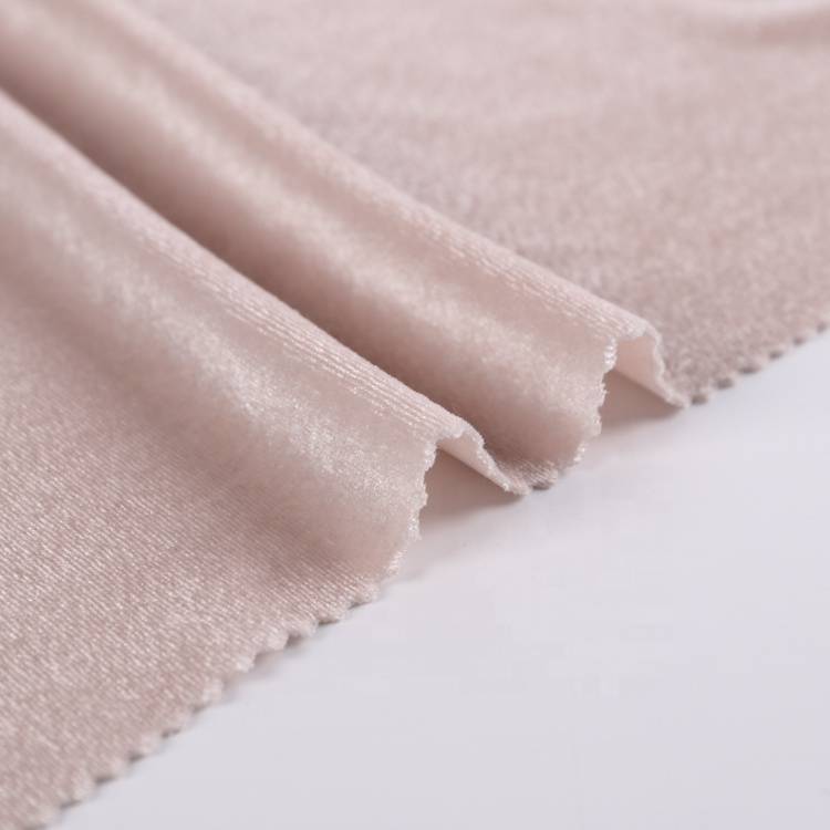 Trame tricotée teinte unie 100% polyester velours brillant tissu de velours super doux