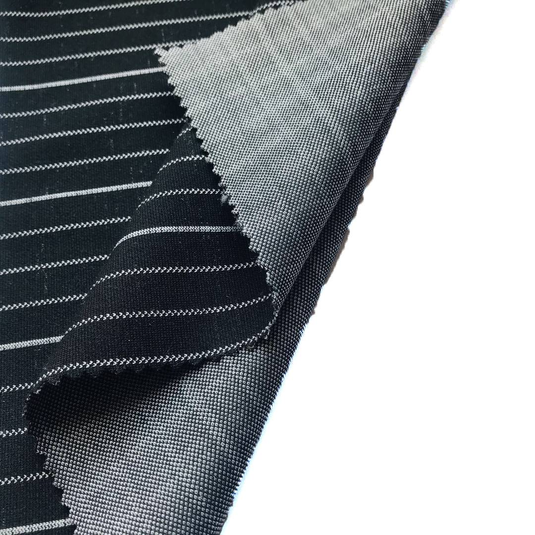 Wholesale Stripe Metallic Jacquard Roma Fabric para sa damit ng babae