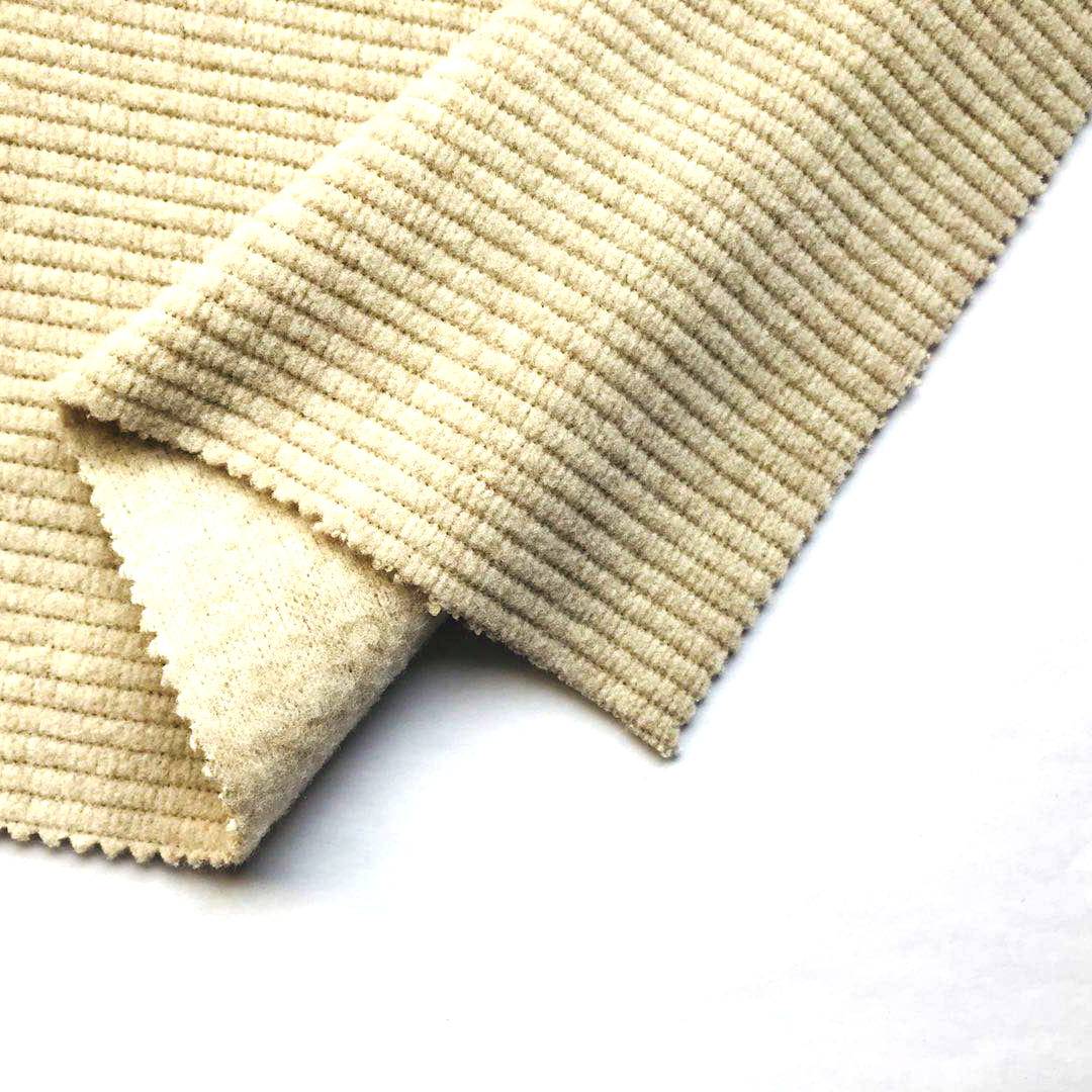 Umenzi ngexabiso eliphantsi 100% Polyester Rib Cationic Polar Fleece Fabric