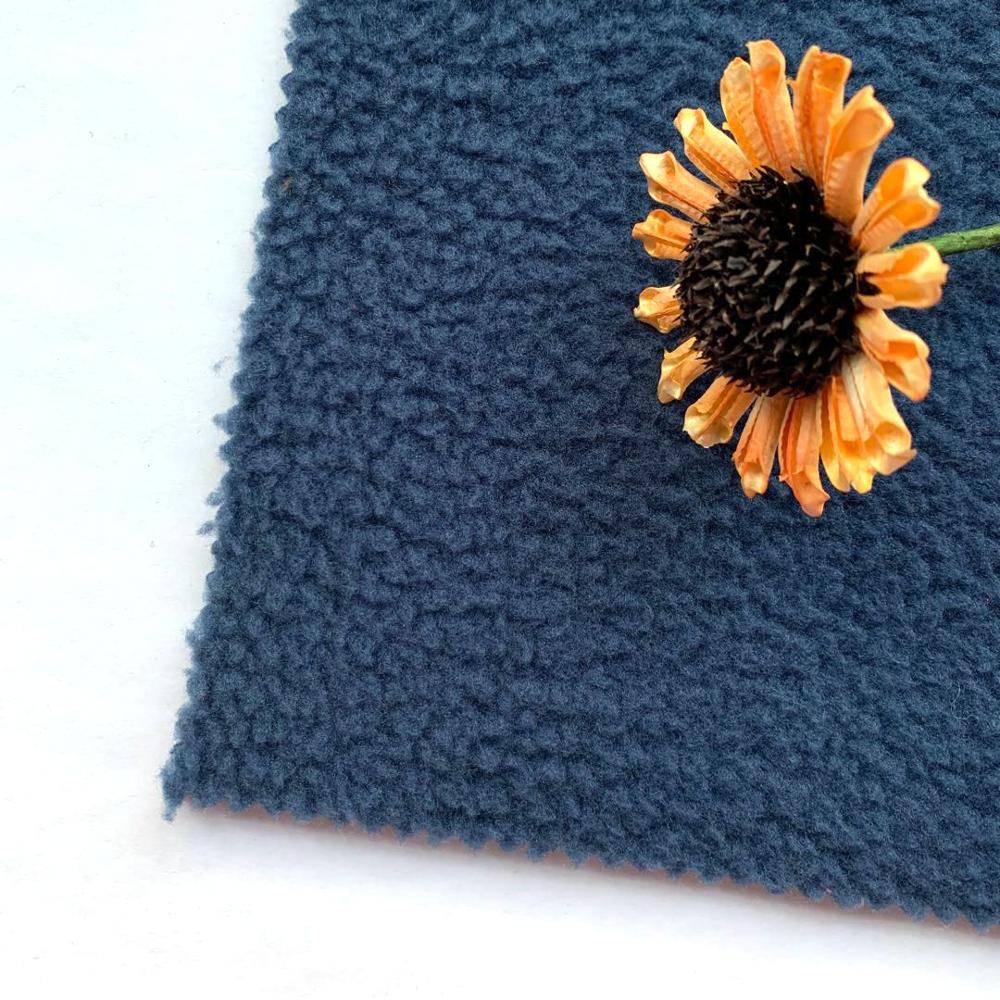 shaoxing manufacturer double sided faux wool knitted fleece fabric