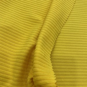 Bright Color Viscose Spandex Stretch Rib Stoff For Kjole