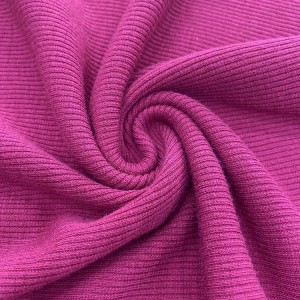 Hot Selling 240gsm Ribbed Knit Spandex Fabric For Tank Tops
