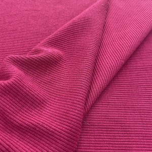Zafin Siyar 240gsm Ribbed Saƙa Spandex Fabric Don Manyan Tanki