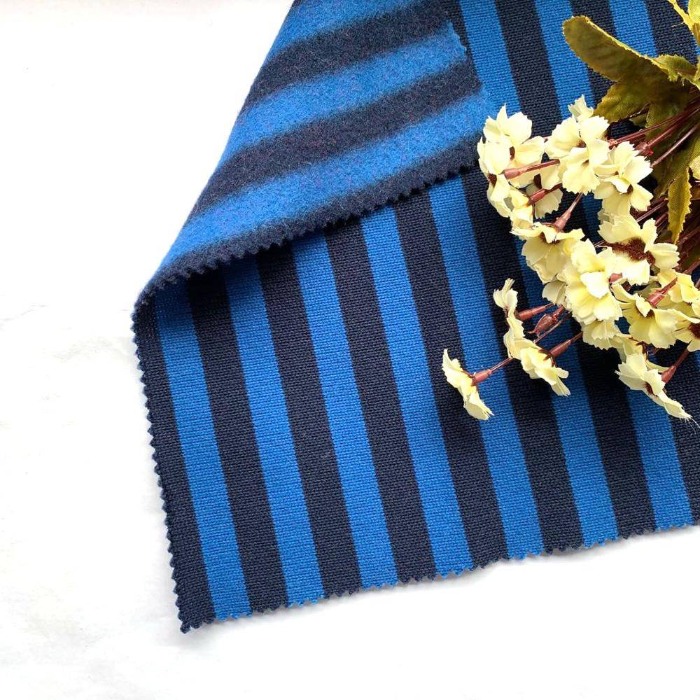 gruthannel fleece nijste slub stripe garen geverfd 100% polyester sweater stof