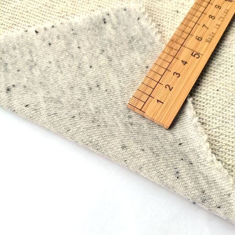 high quality dot yarn sweater fabric CVC 70 cotton 30 polyester French Terry fabric