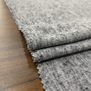 Two tone Anti-bakteri Poly Linen Rib Jersey Fabric