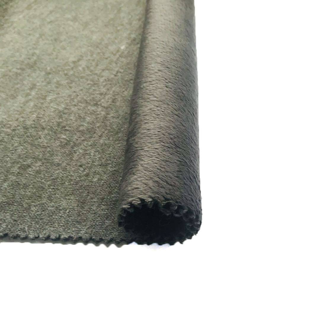 Super suave consolidado del poliéster de la tela similar a la lana del nilón acrílico al por mayor para la manta