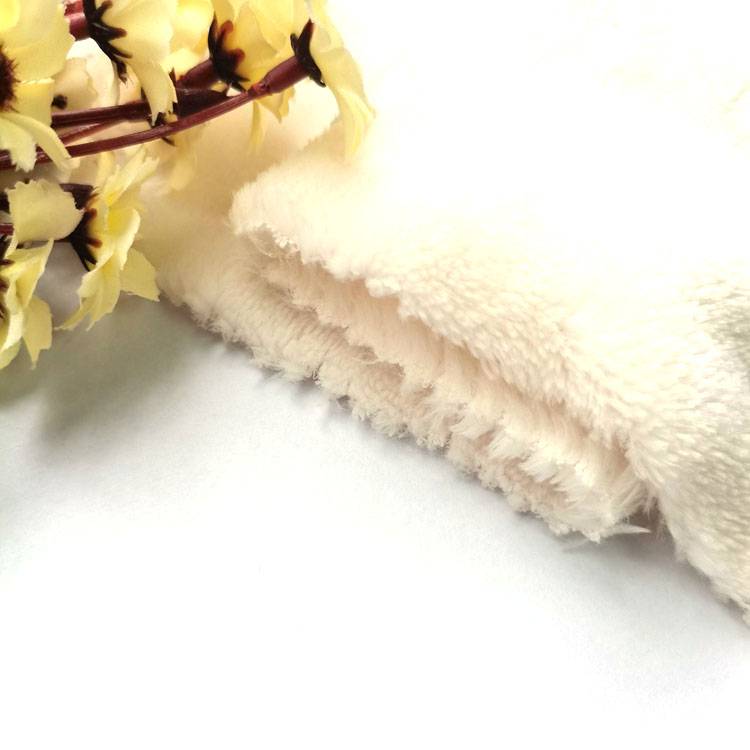 tessuto in pile di flanella lavorato a maglia di poliestere super morbido color neve all'ingrosso per l'inverno