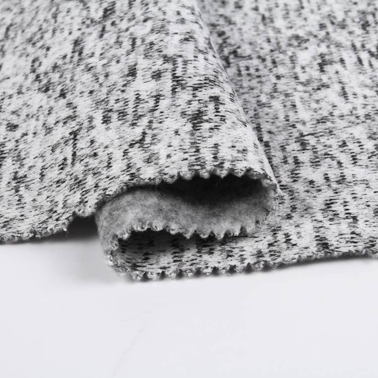 Mataas na kalidad na one side brushed 100 polyester knitted hacci fleece fabric