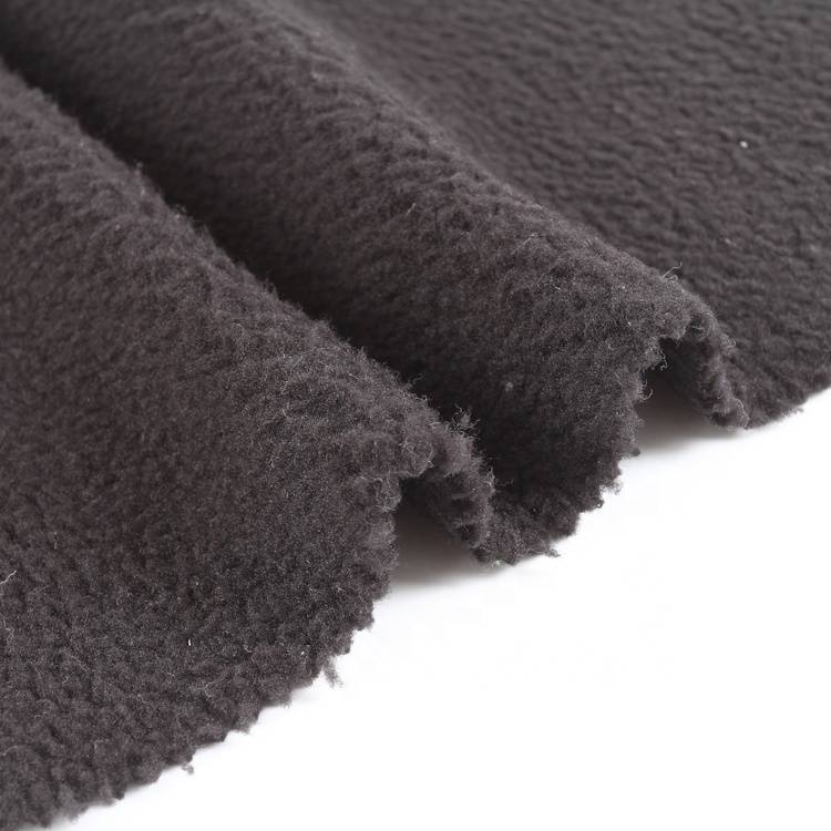 fabriek pasgemaakte dubbelkant polyester geborselde fleece sherpa stof