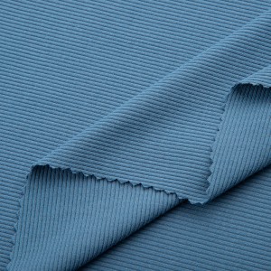 Rib Knitted Spandex Fabric Popular Solid Color Custom Spandex Polyester Rib Knit Fabric Para sa Sweater