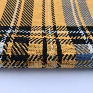 Tissu jacquard tricoté teint en fil de vente chaude 98 % polyester 2 % élasthanne pour pull, robe, sweat-shirt