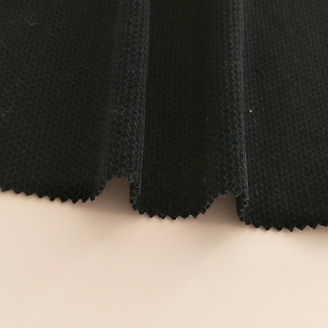 Tecido polar 100% poliéster teñido con fío negro