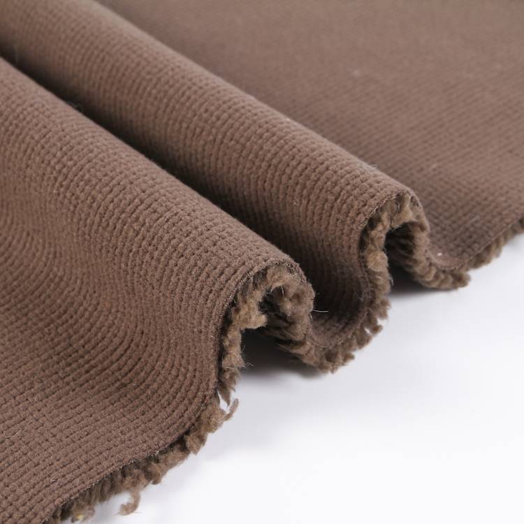 100 polyester fleece bonded fabric with sherpa for cloth